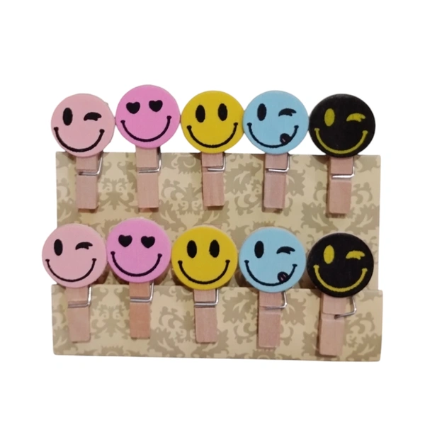 Design Wooden Clip 10 Pc Set (W15) 