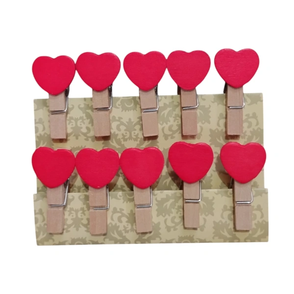 Design Wooden Clip 10 Pc Set (W20) 