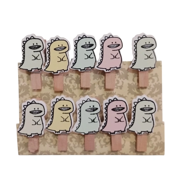 Design Wooden Clip 10 Pc Set (W21) 