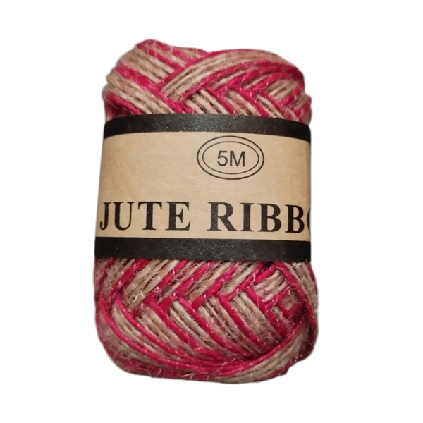 Jute Ribbon With Red Border 5 mte