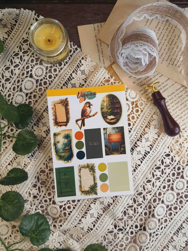 Natures Harmony Sticker Sheet - 6.5 X 4.5 Inches - Clear, 6.5 X 4.5 Inches