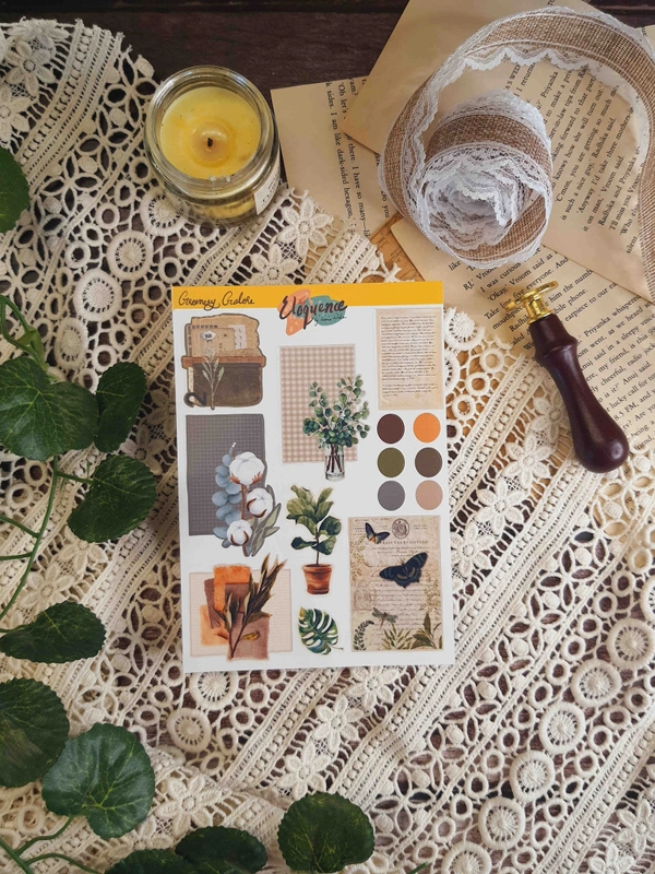 Greenery Galore Sticker Sheet - 6.5 X 4.5 Inches - Standard