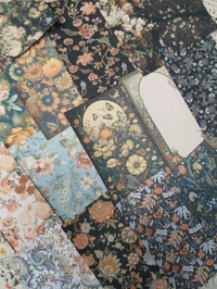 Intricate Floral Pattern Papers - 4 x 2.3 Inches