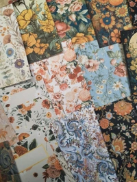 Intricate Floral Pattern Papers - 4 x 2.3 Inches