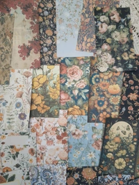 Intricate Floral Pattern Papers - 4 x 2.3 Inches