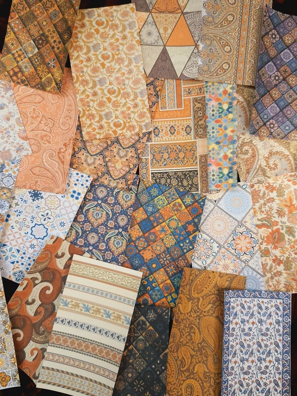 Decorative Pattern Papers - 4 x 2.3 Inches