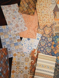 Decorative Pattern Papers - 4 x 2.3 Inches