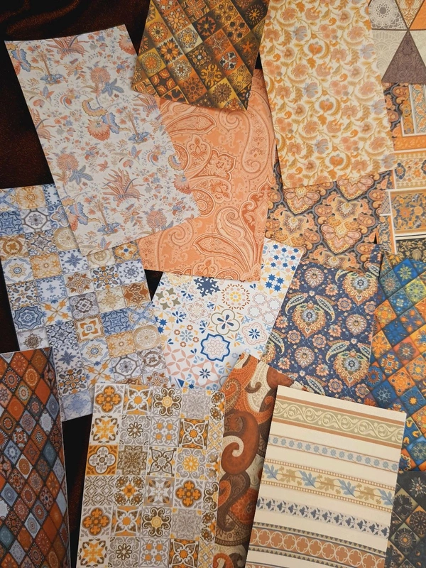 Decorative Pattern Papers - 4 x 2.3 Inches