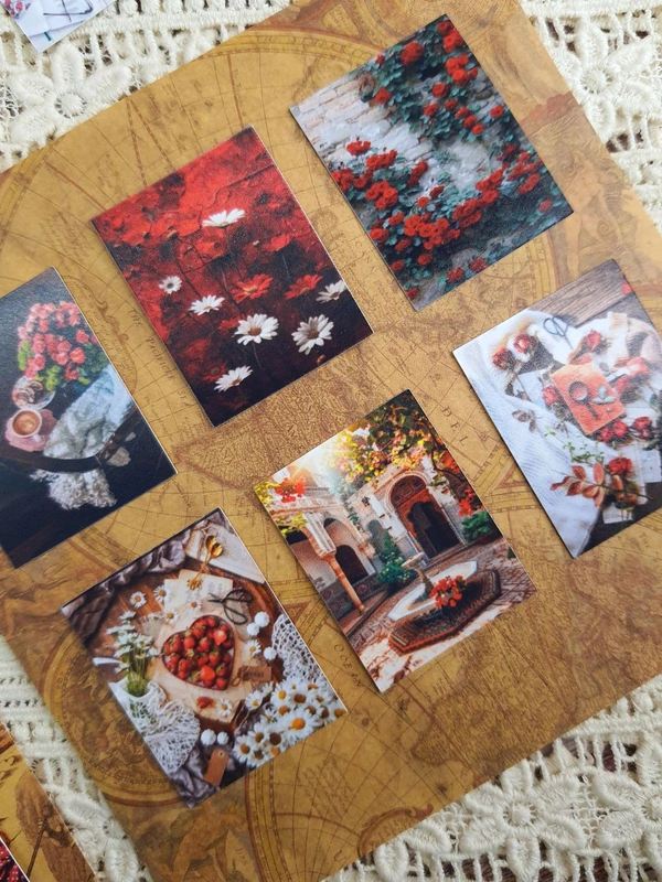 Red Aesthetic Photo Stickers - 4.5cm X 3.5cm
