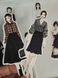 Classic Elegance Girl Die Cut Stickers - Standard