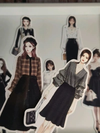 Classic Elegance Girl Die Cut Stickers - Standard