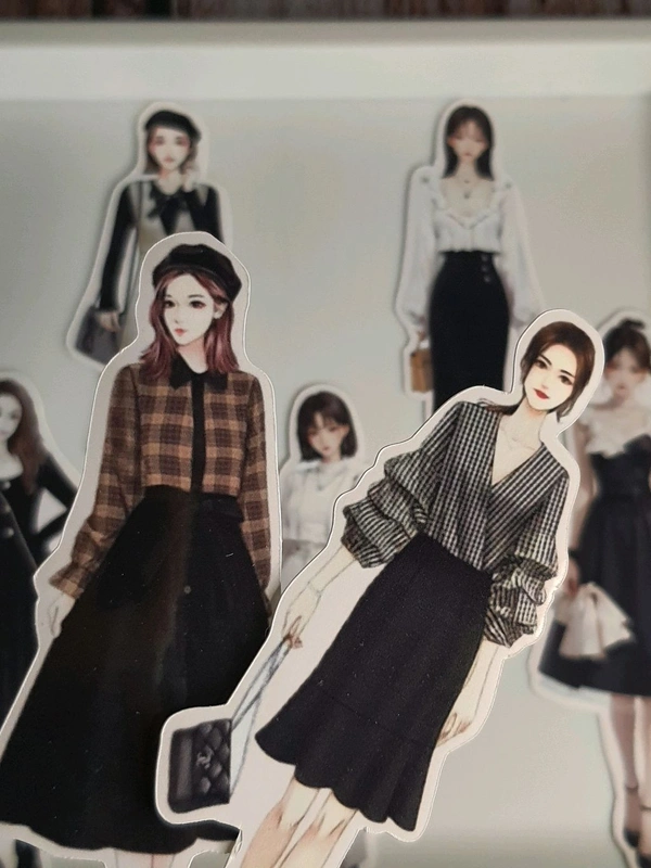 Classic Elegance Girl Die Cut Stickers - Standard