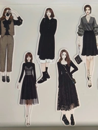 Classic Elegance Girl Die Cut Stickers - Standard