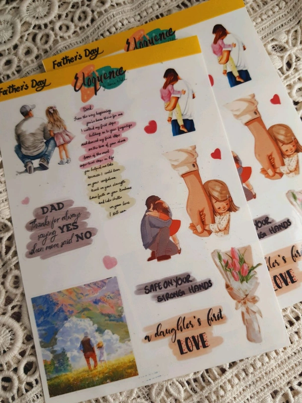 Father's Day Sticker Sheet - Clear