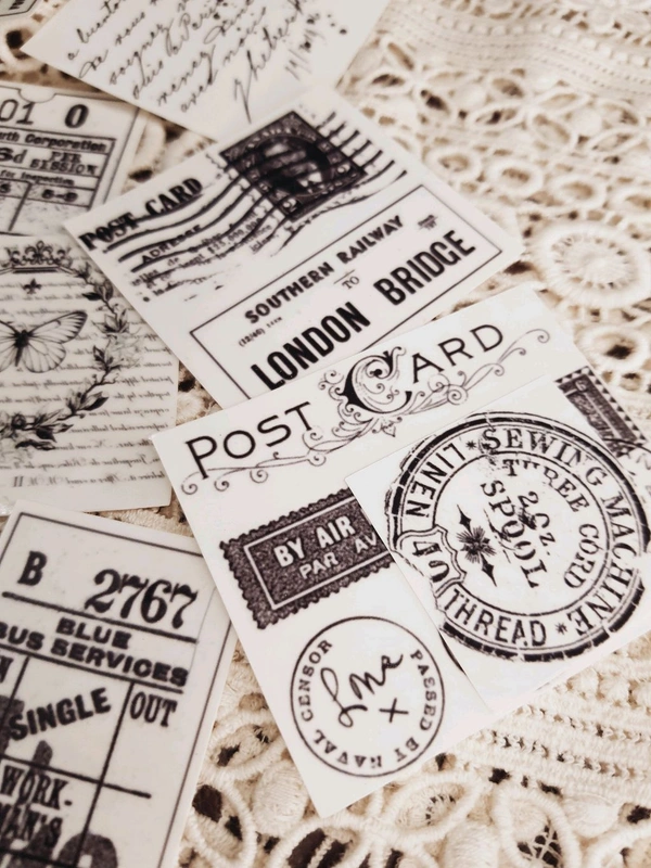 Retro Ink Ensemble Stickers - Clear