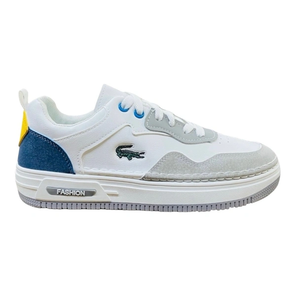 D.PORT Casual Trainers Sneakers [ SK - 106 ] - 6, WHITE & GREY