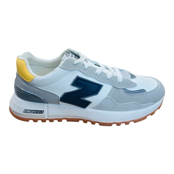 FASHION Casual Trainers Sneakers [ SK - 108 ] - 7, WHITE & GREY