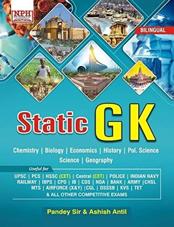 NIDHI PUBLISHING HOUSE Nidhi Publishing House STATIC GK ( BILINGUAL) by AMIT KUMAR PANDEY (Author), ASHISH ANTIL (Author) Static GK ( Chemistry Biology Economics History Pol. Science Science Geography ) In Hindi & English Both