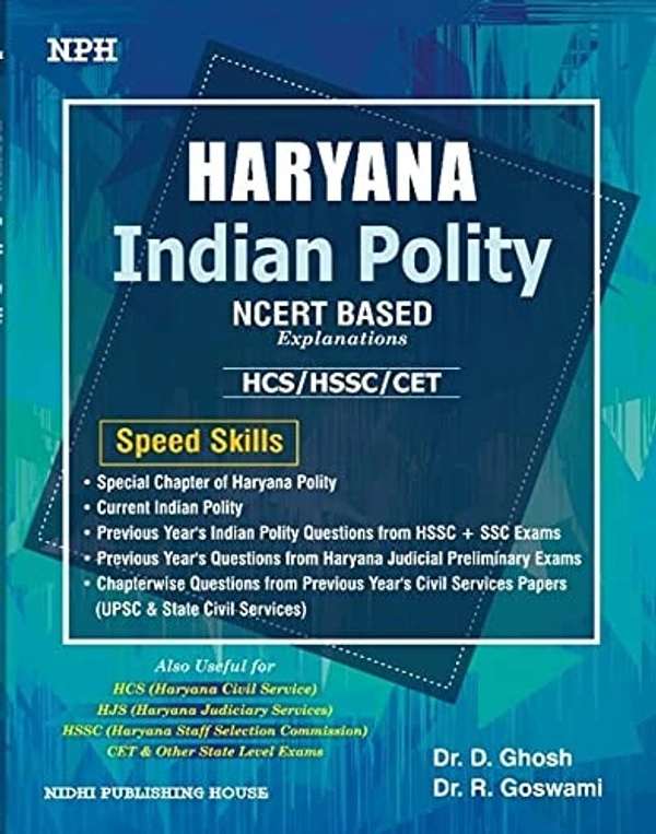 Nidhi Publishing House Nidhi publishing house Haryana Indian Polity NPH_HARYANA INDIAN POLITY (ENGLISH)  Haryana Indian Polity (English)  (Paperback, Dr. D. Ghosh, Dr. r. Goswami)