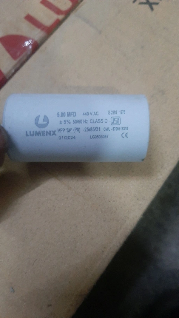lumnex 5 mfd capacitor isi 
