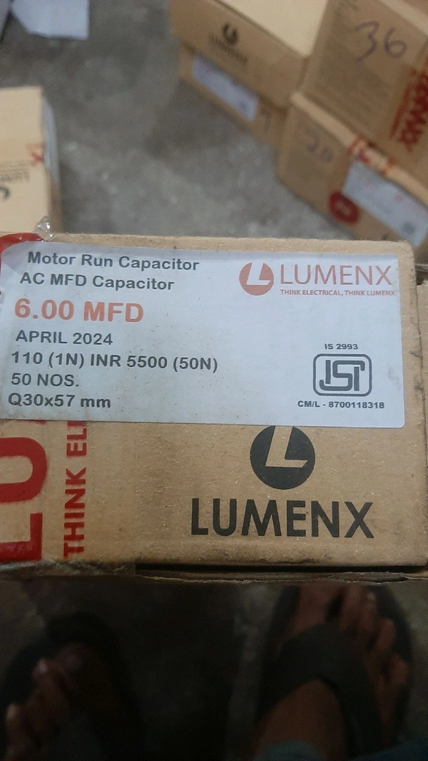 lumnex 6 mfd capacitor isi 