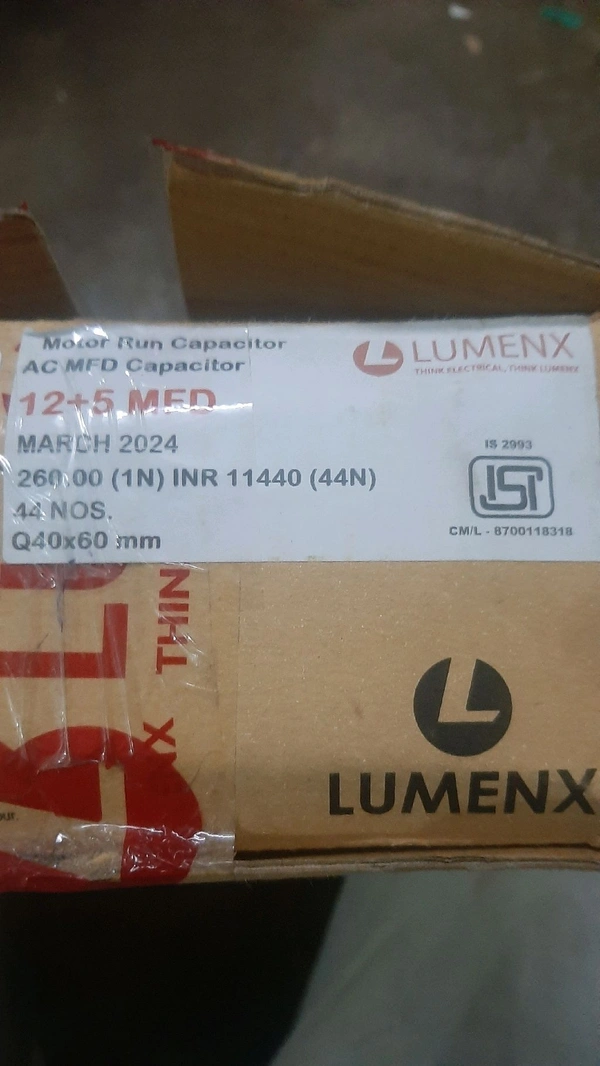 lumnex 12.5 mfd capacitor isi 
