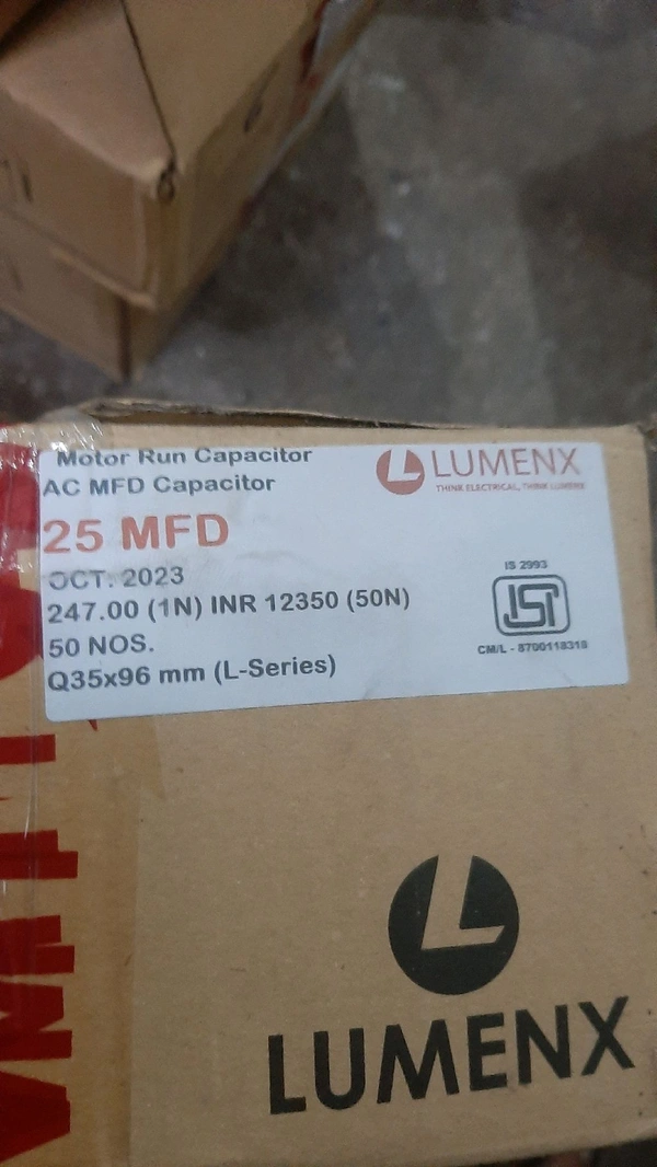 lumnex 25 mfd capacitor isi