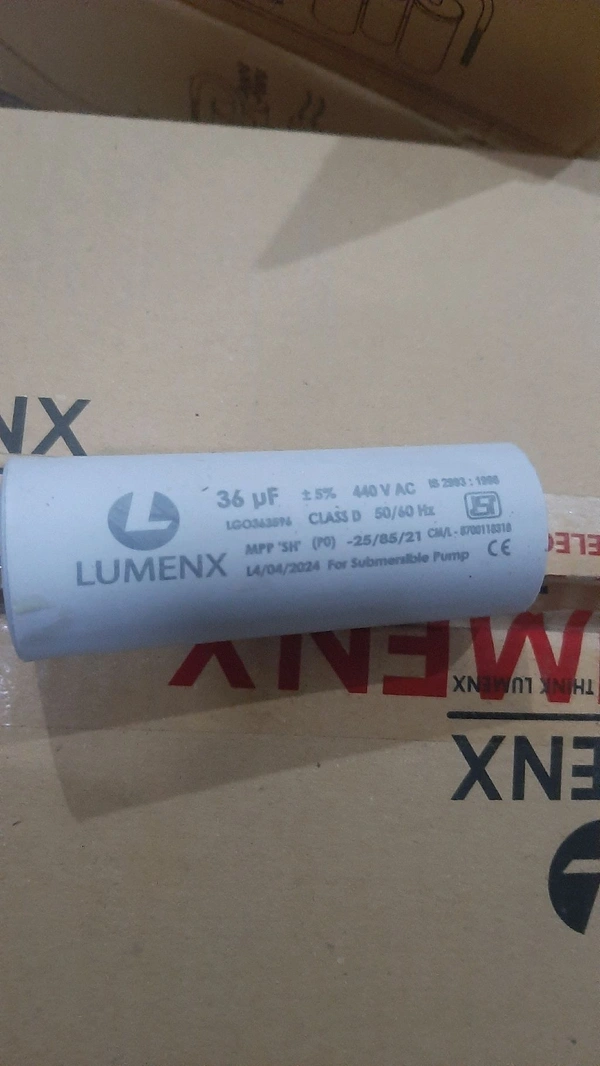 lumnex 36 mfd capacitor isi panel size