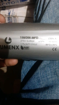 lumnex 150/200 mfd capacitor 
