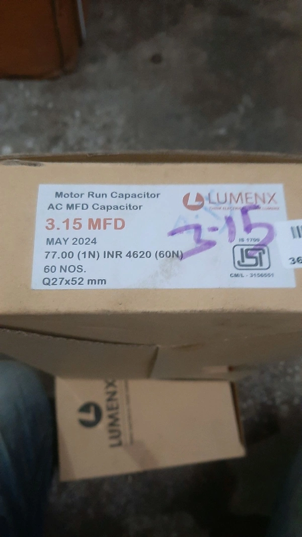 lumnex 3.15 mfd capacitor isi 