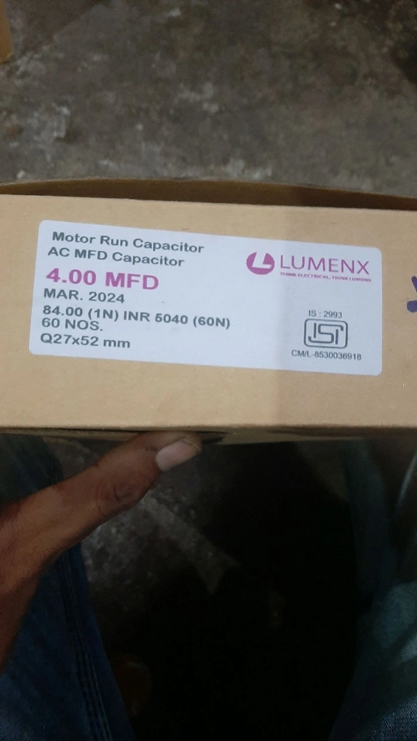 lumnex 4 mfd capacitor isi 