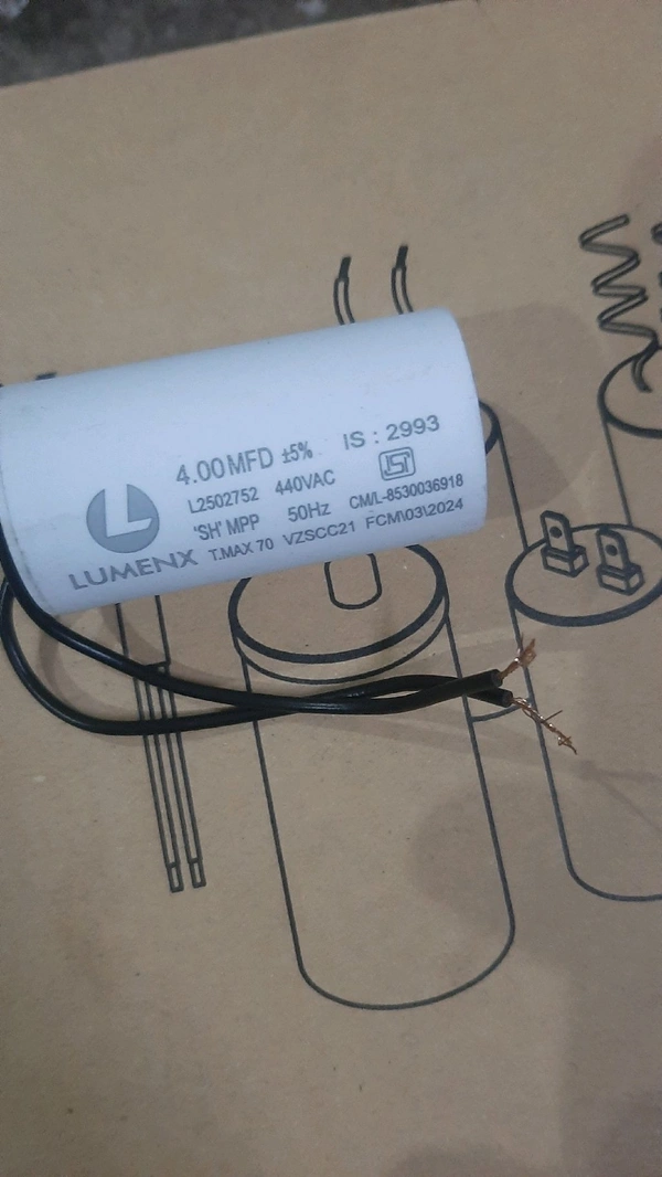 lumnex 4 mfd capacitor isi 