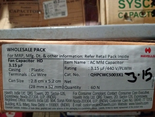 havells 3.15 mfd capacitor havells 