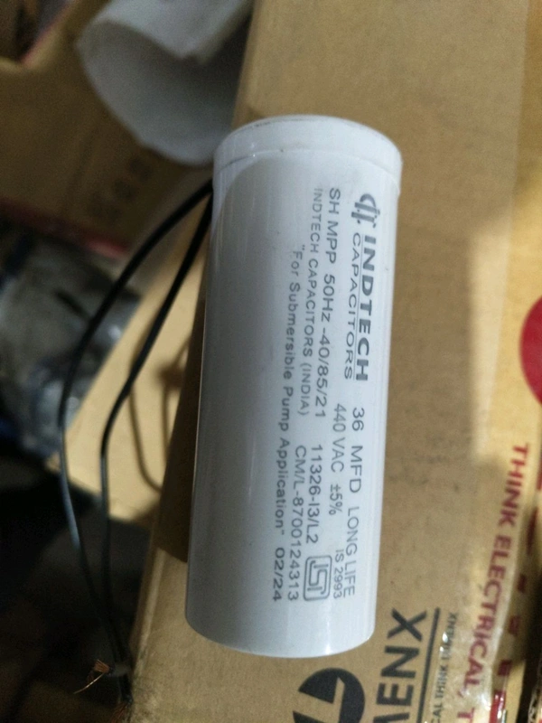 inditech 36 Mfd Inditech Capacitor 250v panel size