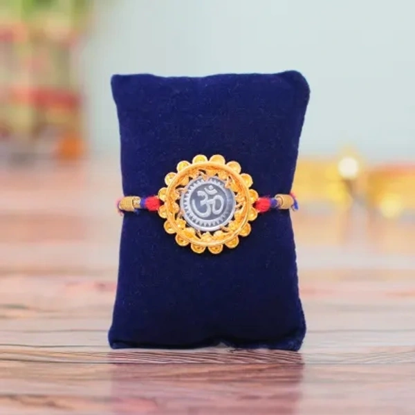 Om Pure Silver Rakhi
