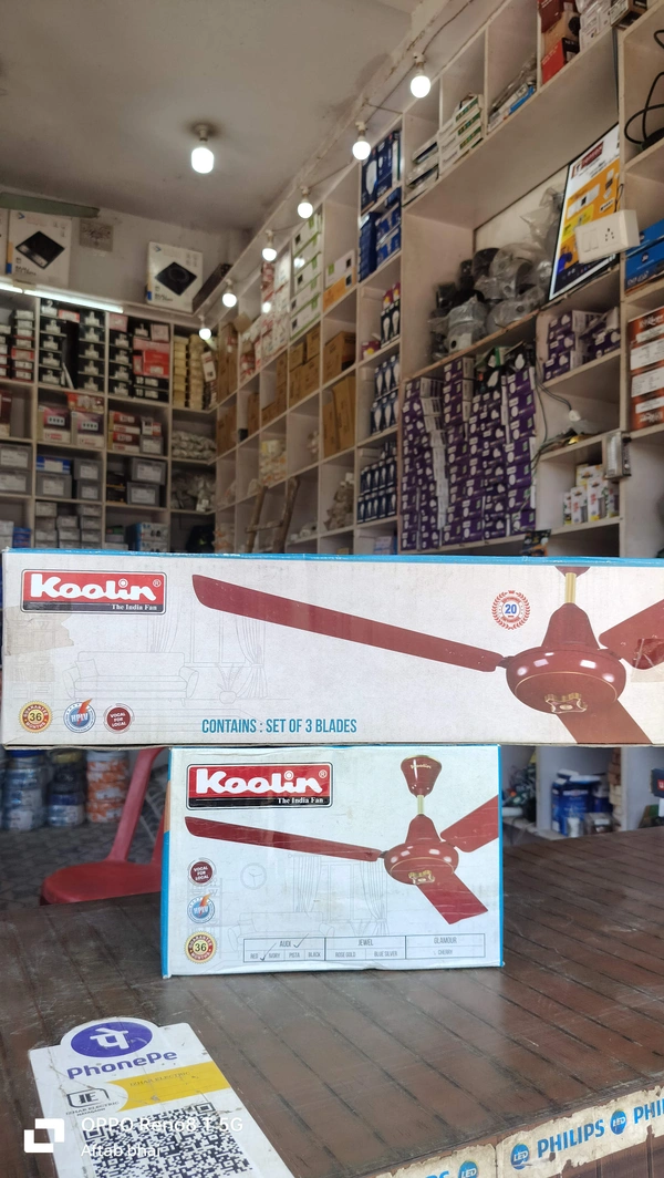 Koolin (Khaitan) Ceiling Fan 1200mm 3 Blade - Brown, 48"