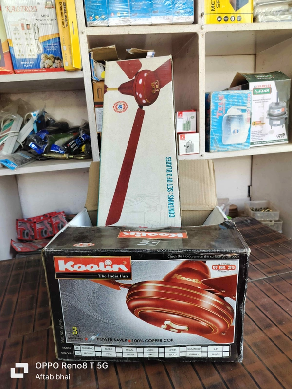 Koolin (Khaitan) Ceiling Fan 1200mm 3 Blade - Brown, 48"