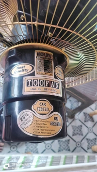 Toofan Ulta Chal Faratta Stand Fan - Black
