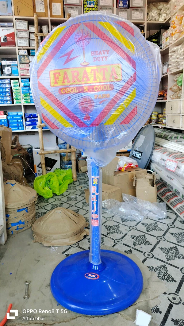 Raj Faratta Stand Fan - Royal Blue