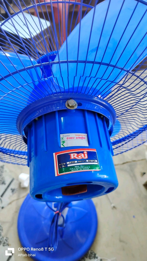 Raj Faratta Stand Fan - Royal Blue