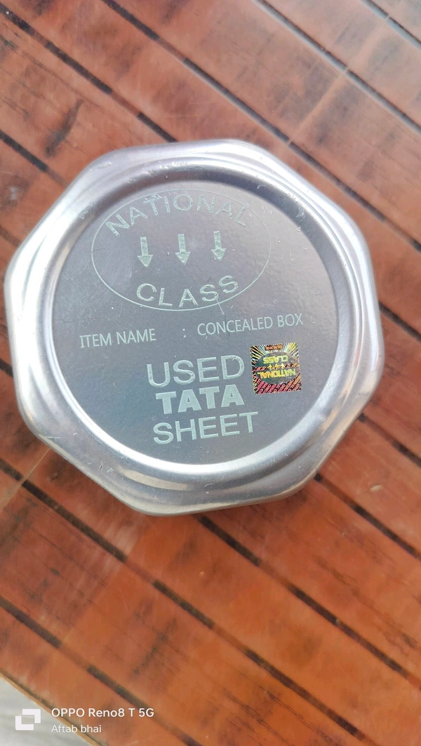 National  Cancelled Box TATA Sheet (National) - White, 3"