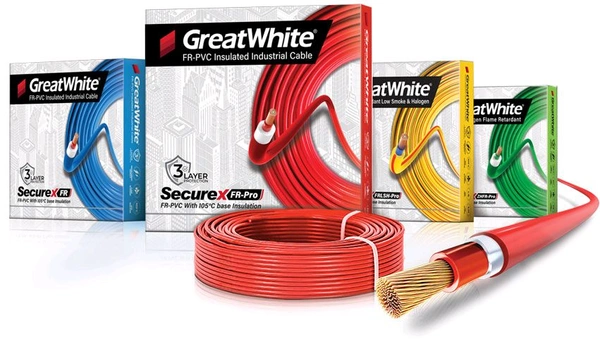 GreatWhite  Wire Copper GreatWhite 0.75Sq mm 90mtr - Red, 2.5sqmm