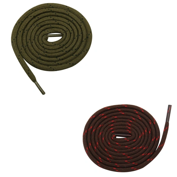 GRAH SANGRAH® (2 Pair) (1 Pair Per Single Color) Shoes Laces Athletic Shoelaces For Sport/Running Shoes Shoe Strings - 120 CM, Olive-Dark Maroon