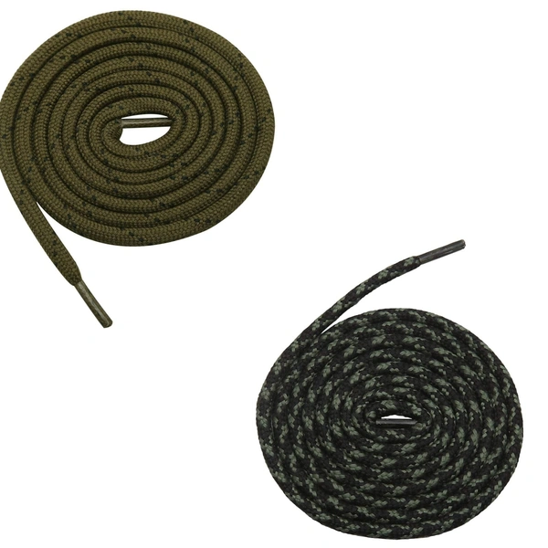GRAH SANGRAH® (2 Pair) (1 Pair Per Single Color) Shoes Laces Athletic Shoelaces For Sport/Running Shoes Shoe Strings - 120 CM, Olive-Green