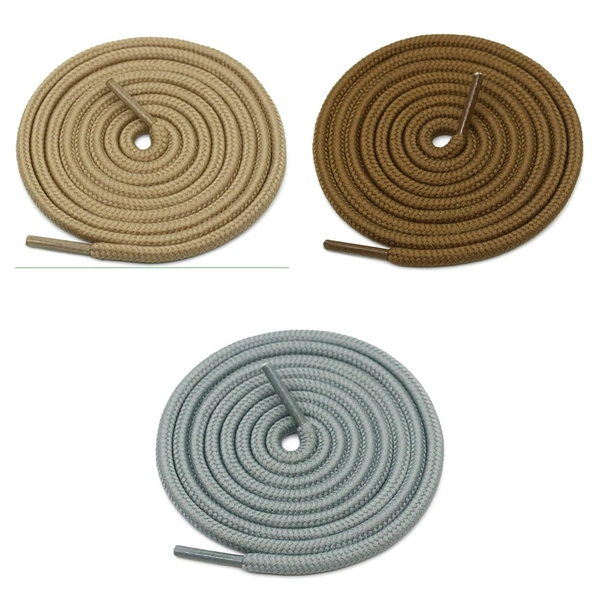 GRAH SANGRAH® 3 Pair (1 Pair Per Single Color) Unisex Shoes Laces For Sport, Running Casual Gym Shoelaces - 120 CM, Cream_ Light Brown_ Grey