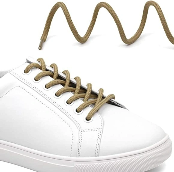 GRAH SANGRAH® (2 Pair) Shoelaces for Thick Round Climbing, Hiking, Boot, Running, Sport Shoes Laces - 120 CM, Cream
