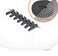 GRAH SANGRAH® (2 Pair) Reflective Flat Shoelaces For Sport, Running Casual Shoes - 120 CM, Black
