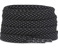 GRAH SANGRAH® (2 Pair) Reflective Flat Shoelaces For Sport, Running Casual Shoes - 120 CM, Black