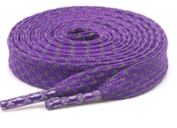 GRAH SANGRAH® (2 Pair (1 Pair Per Single Color) Reflective Unisex Shoelaces For Sport, Running Casual Shoes - 120 CM, White-Purple
