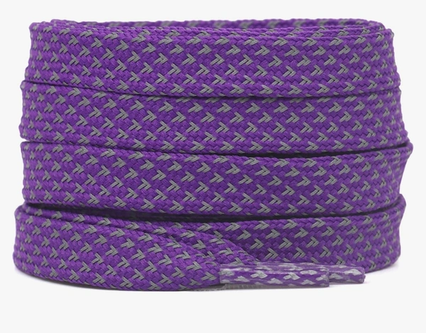 GRAH SANGRAH® (2 Pair) Reflective Flat Shoelaces For Sport, Running Casual Shoes - 120 CM, Purple